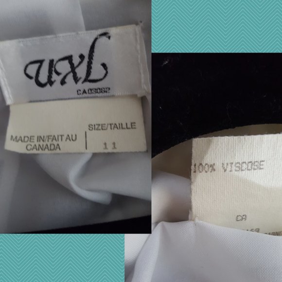 UXL Vintage Black & White Abstract Art Stars Floral Printed Fitted Long Blazer - Picture 4 of 4